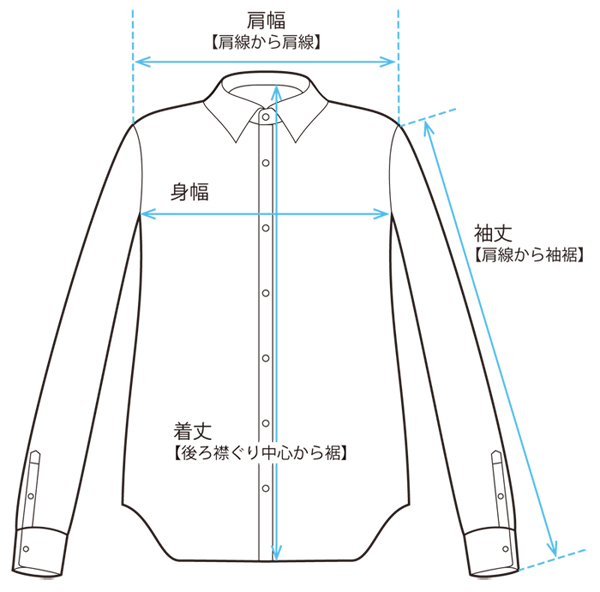 シャツのサイズのはかり方